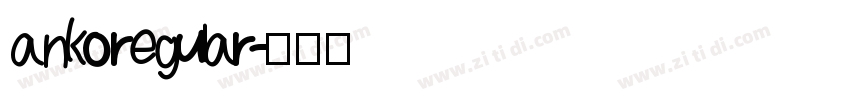 anko regular字体转换